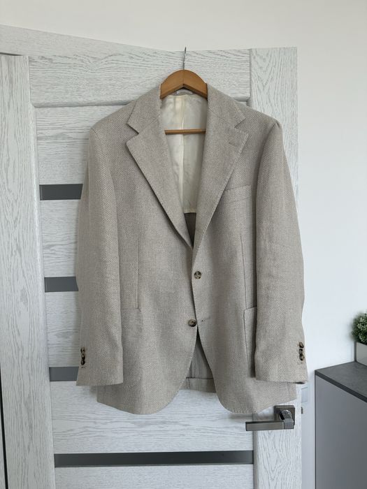 Natalino піджак блейзер чоловічий льон шовк бежевий 52 L XL