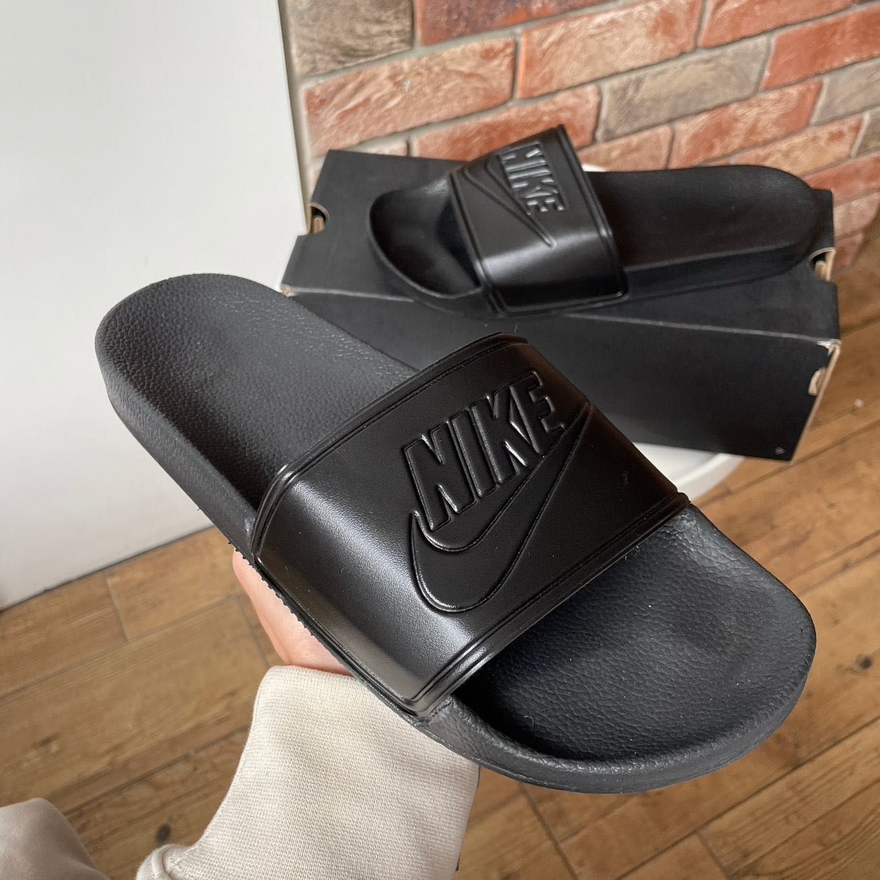 Мужские тапочки, сланцы, шлепки Nike Slides black. Размеры 41-45