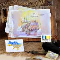 Комплект листівок художниці Жені Базелюк (JaneB) Українське ППО