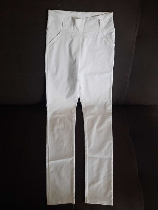 Legginsy damskie białe