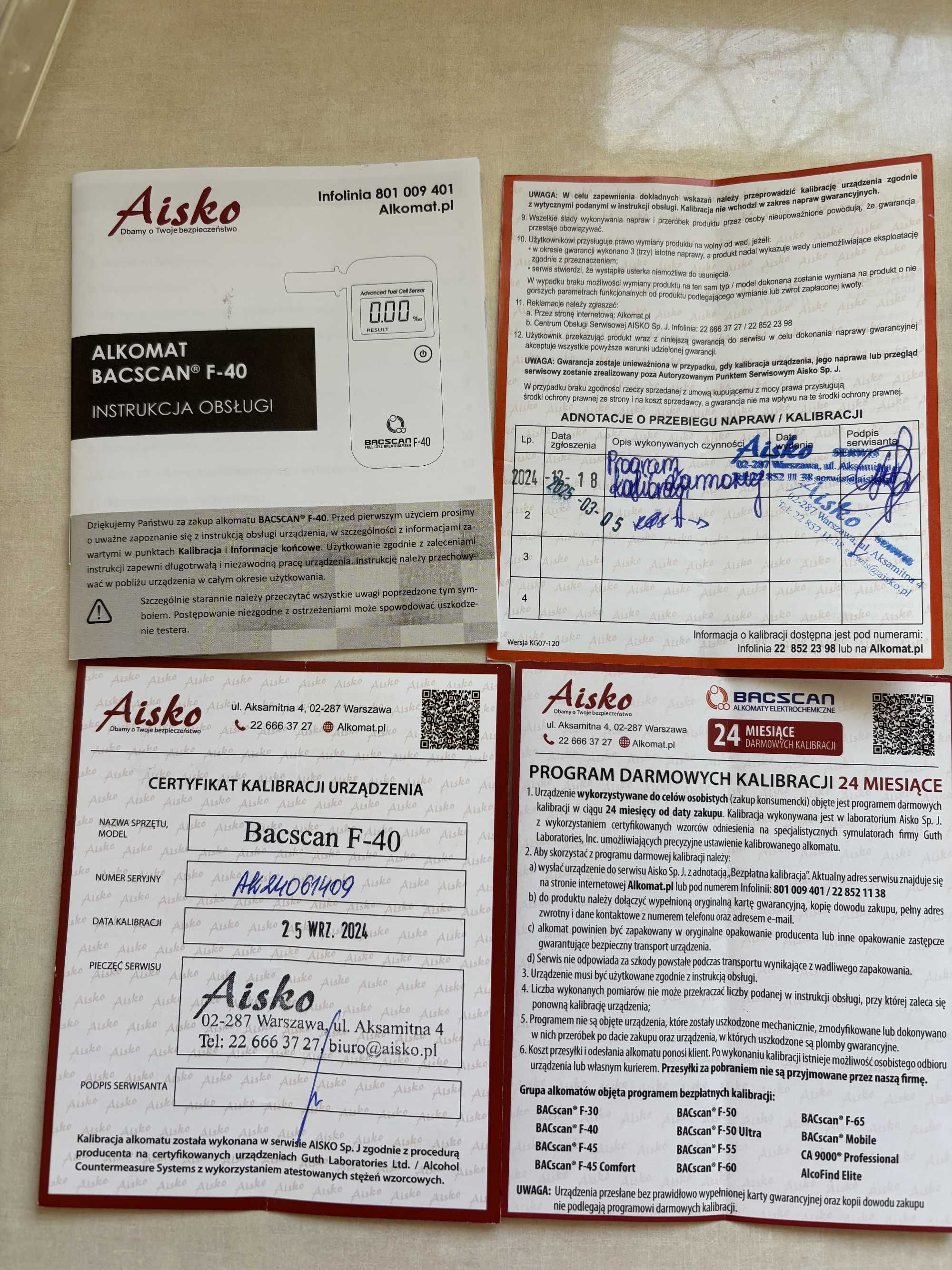 Alkomat elektrochemiczny BACscan - F40