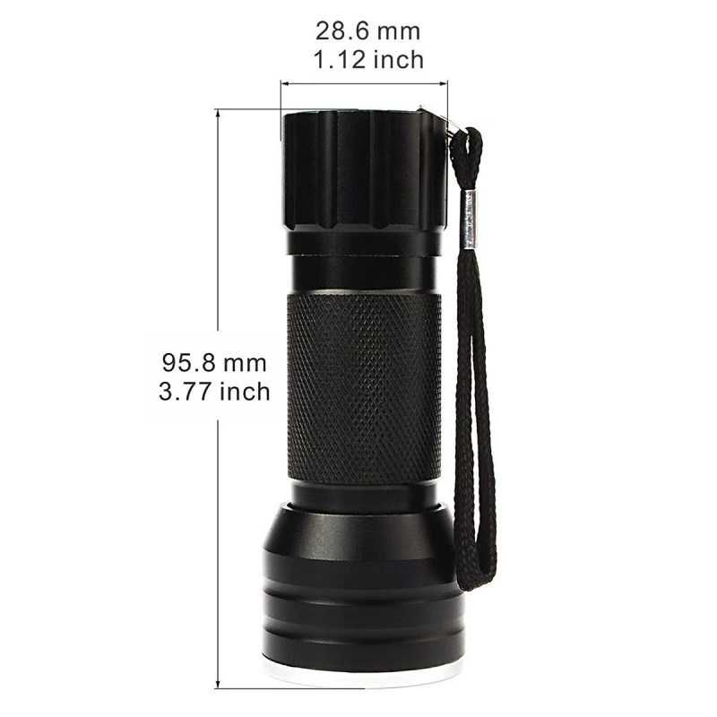 Ультрафиолетовый фонарик Blacklight 395nm 21 светодиод