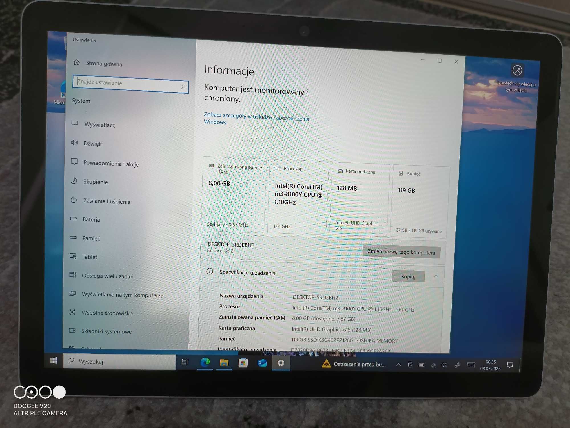 tablet microsoft surface 100% sprawny i bardzo zadbany polecam