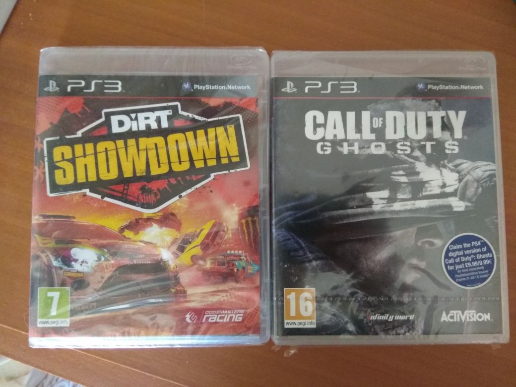 Ps3 dirt showdown call of duty ghosts novo selado troca ps4