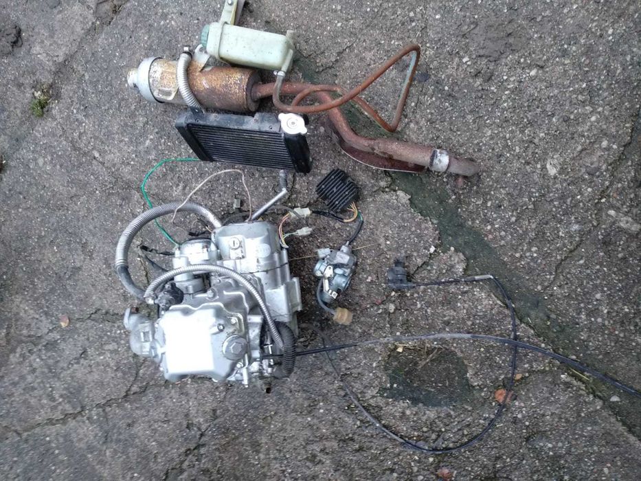 Silnik quad 125 + tłumnik+gaznik+chłodnica - komplet