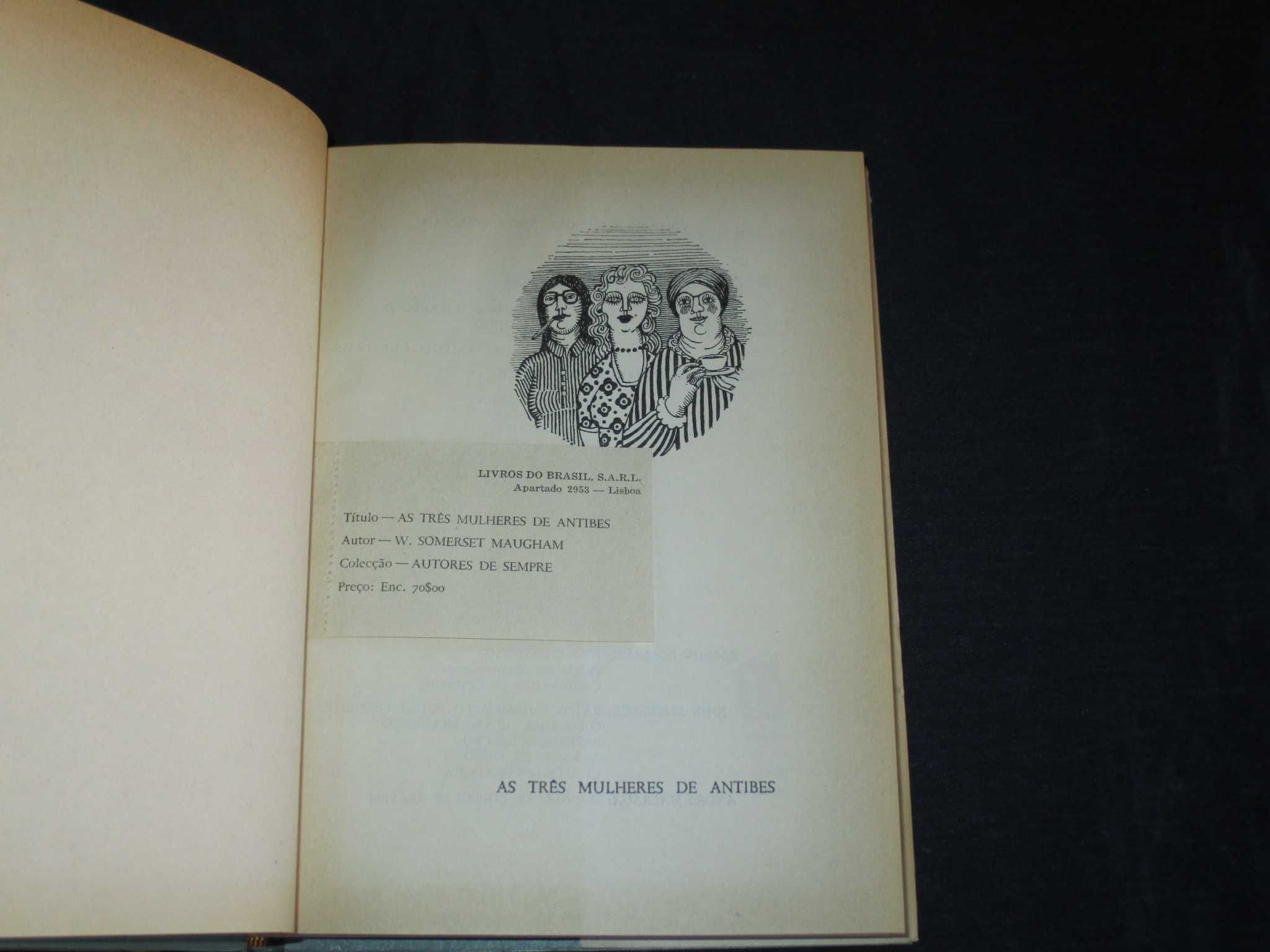 Livro As três mulheres de Antibes Somerset Maugham CD