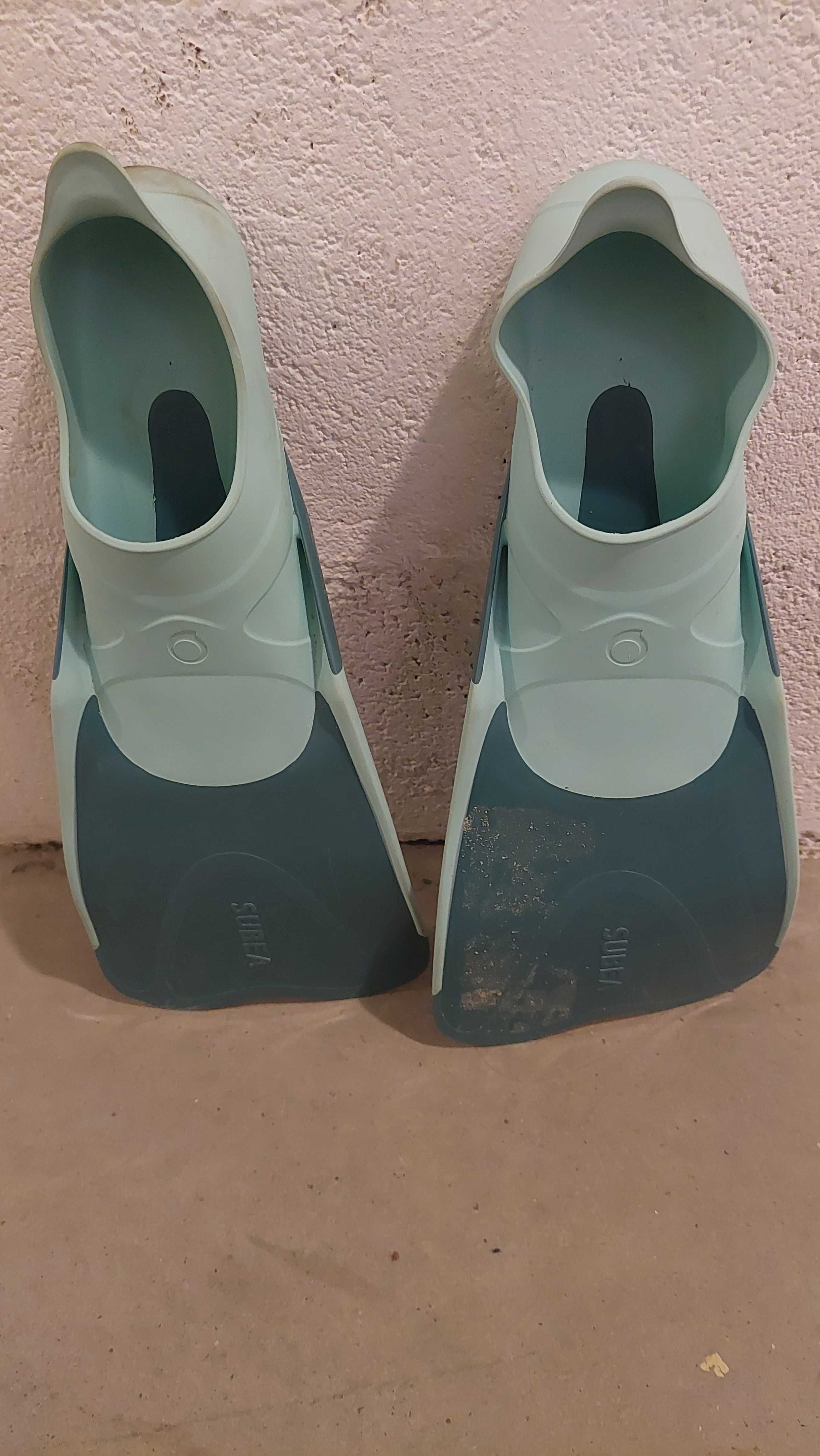 Barbatanas de Mergulho Criança SUBEA - FF 100 Soft Verde claro 36/37
