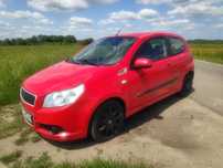 Chevrolet Aveo ekonomiczny 1.2 hatchback 3-drzwiowy 2010 czerwony