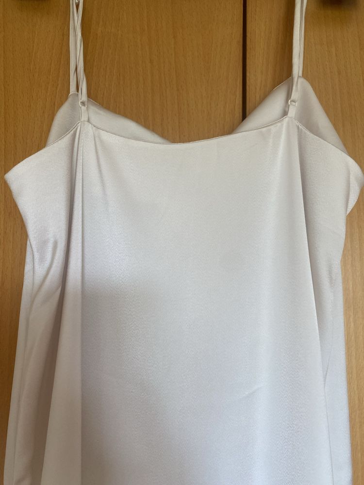 Vestido Bege Seda