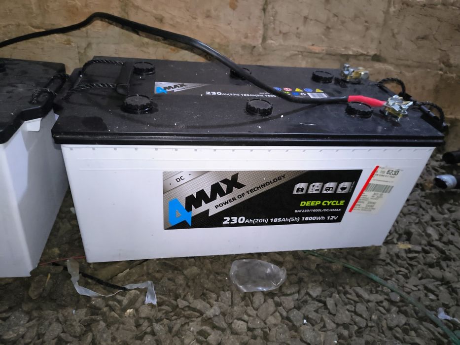 Акумулятор 4MAX 12 в.  230 А (акумулятори для безперебійника  5,4 Кв.)