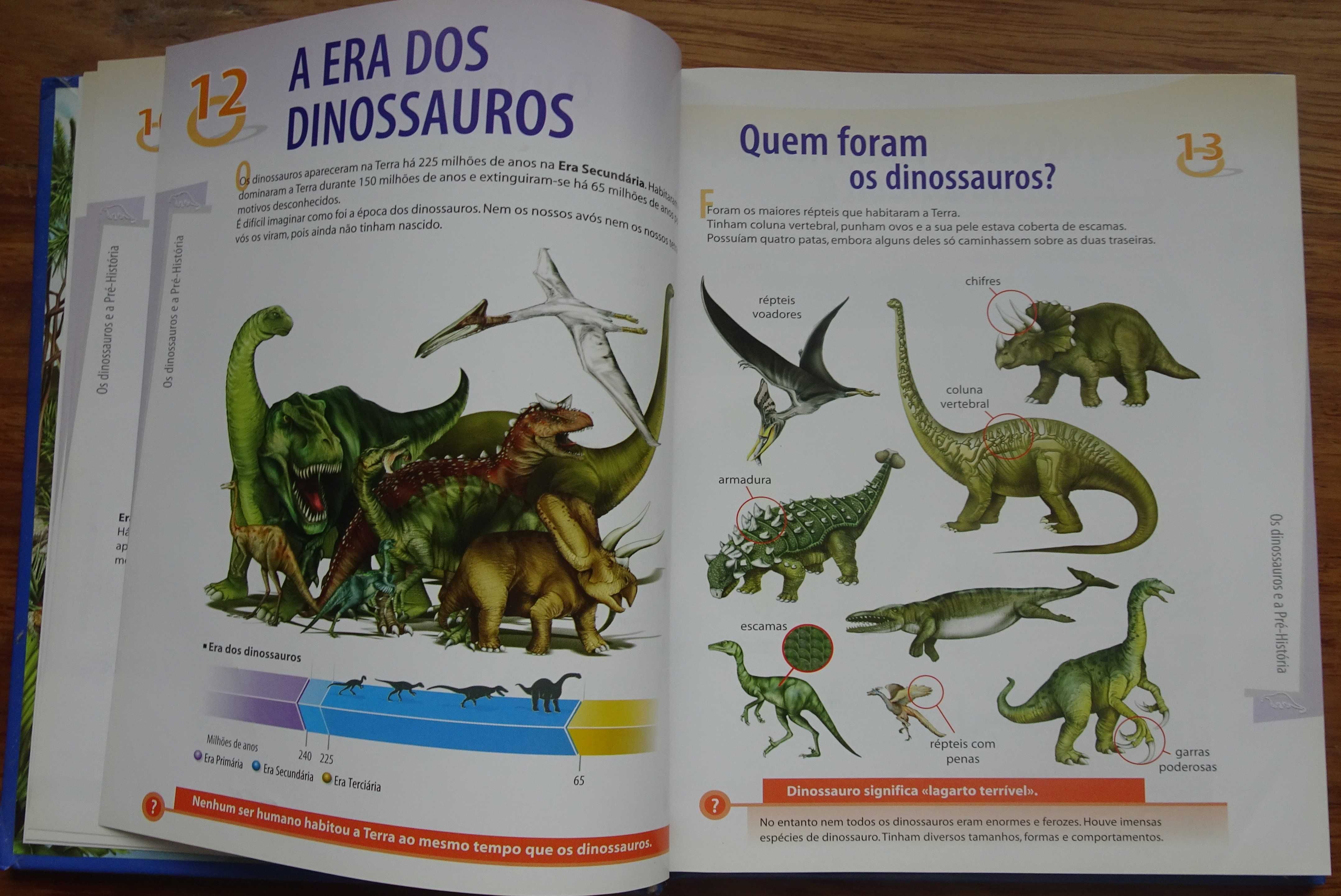 Enciclopédia Ilustrada dos Dinossauros e A Pré-História