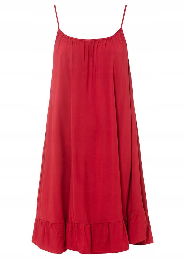 AE2458 ciemnoczerwona sukienka modna r.42