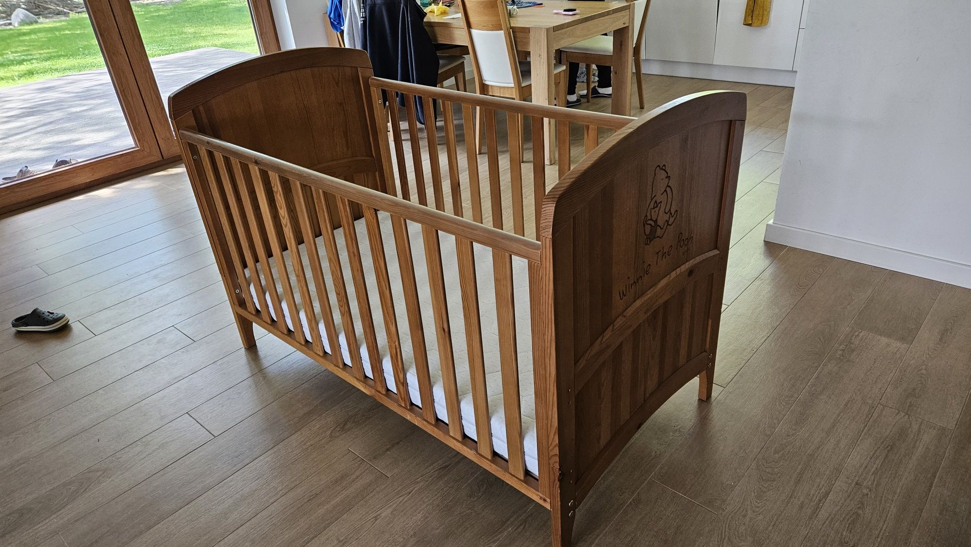 Łóżko dziecięce drewniane Mothercare 70x140 cm materac pianka-kokos
