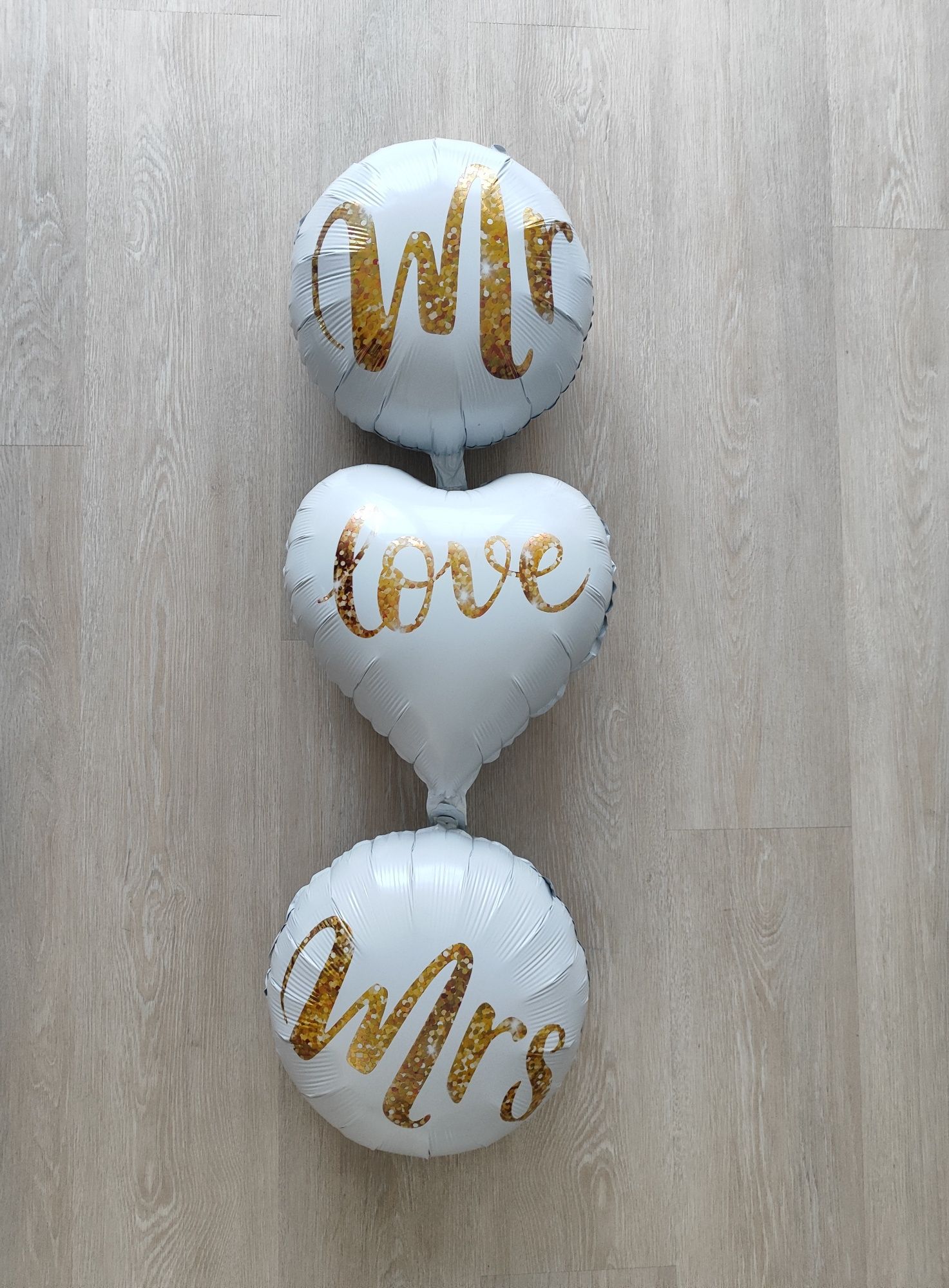 Balony ślubne dekoracja Mrs & Mr love miłość wesele boho serce weeding