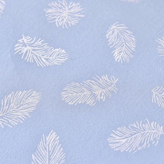 Натуральна бавовняна пухова подушка Пух-Перо Natural "Блакитний" IDEIA