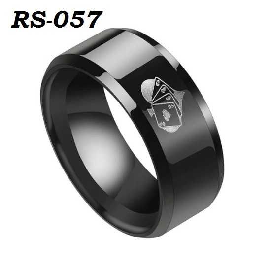 Каблучка перстень медична сталь скорпіон дракон череп карти піка 8мм