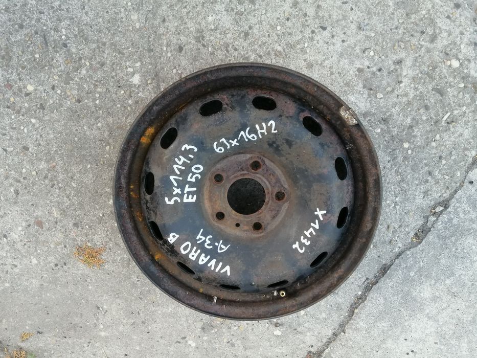 Felga stalowa Vivaro B trafic r16