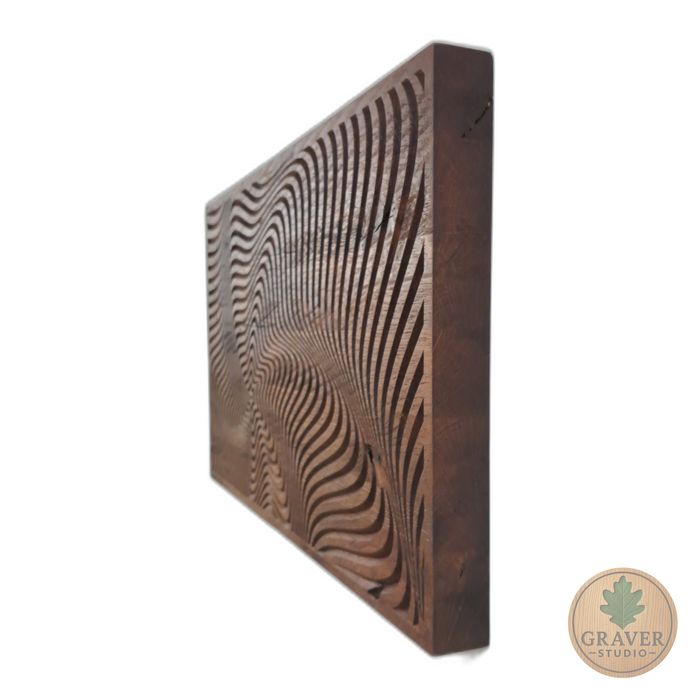 Płaskorzeźba w drewnie dębowym - dekoracja na ścianę