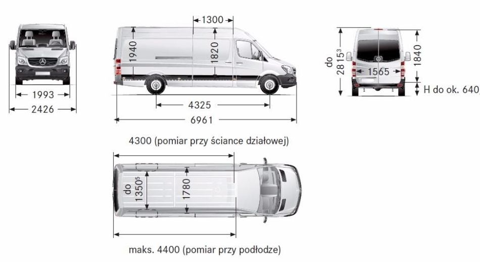 Wynajem Busa Wypożyczalnia - Mercedes Sprinter -od L1H1 do L3H2