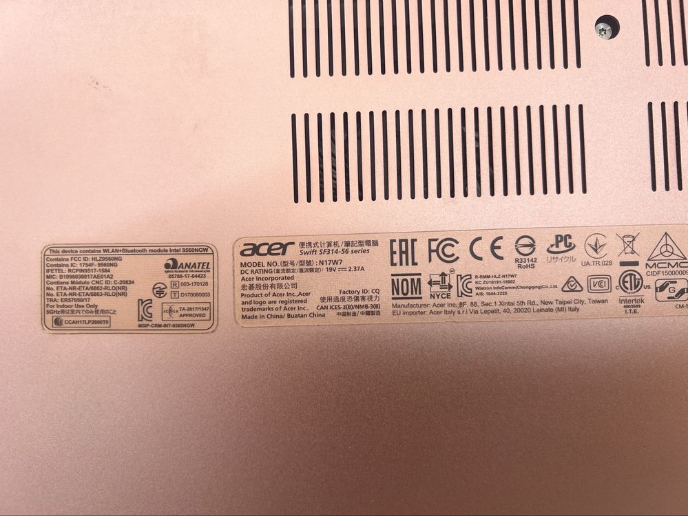 Laptop Acer Swift 3 SF314-56
