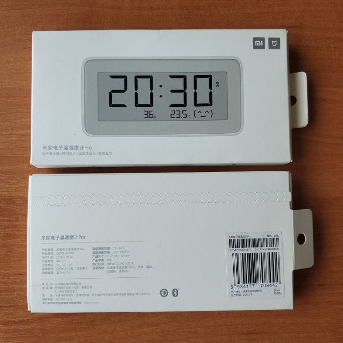Электронный термометр / гигрометр / часы Xiaomi Mijia Thermometer Pro