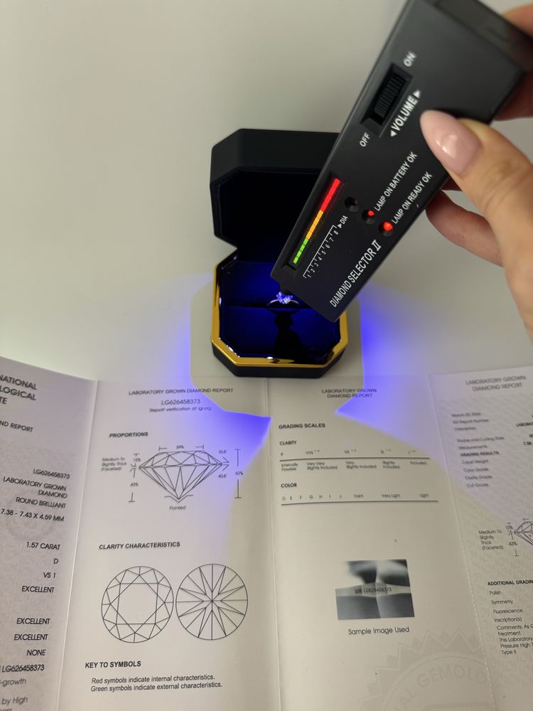 Pierścionek z diamentem 1,5 ct VS1 D, z certyfikatem IGI, z brylantem