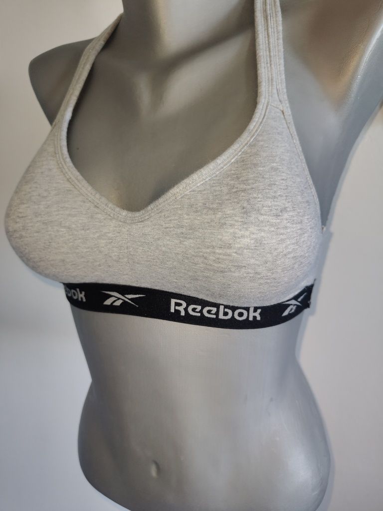 Markowy top bokserka Reebok krótka bluzeczka sportowa r36S usztywniany