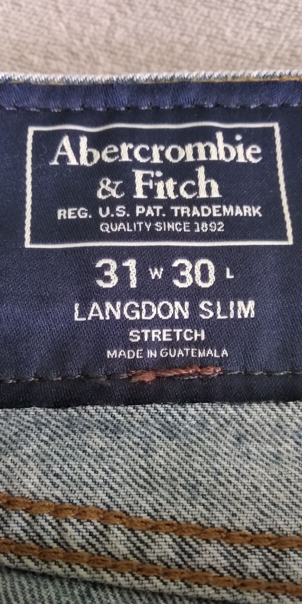Spodnie Jeans Abercrombie & Fitch 31 30 Langdon  Slim Nowe