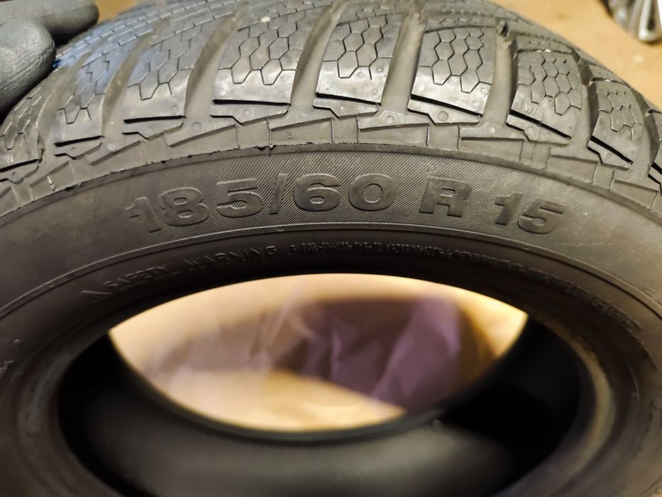 2 opony zimowe bardzo ładnie 185/60/15