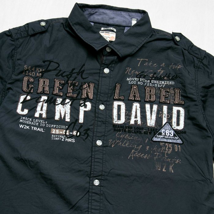 Camp David Muscle fit koszula z haftami XXL