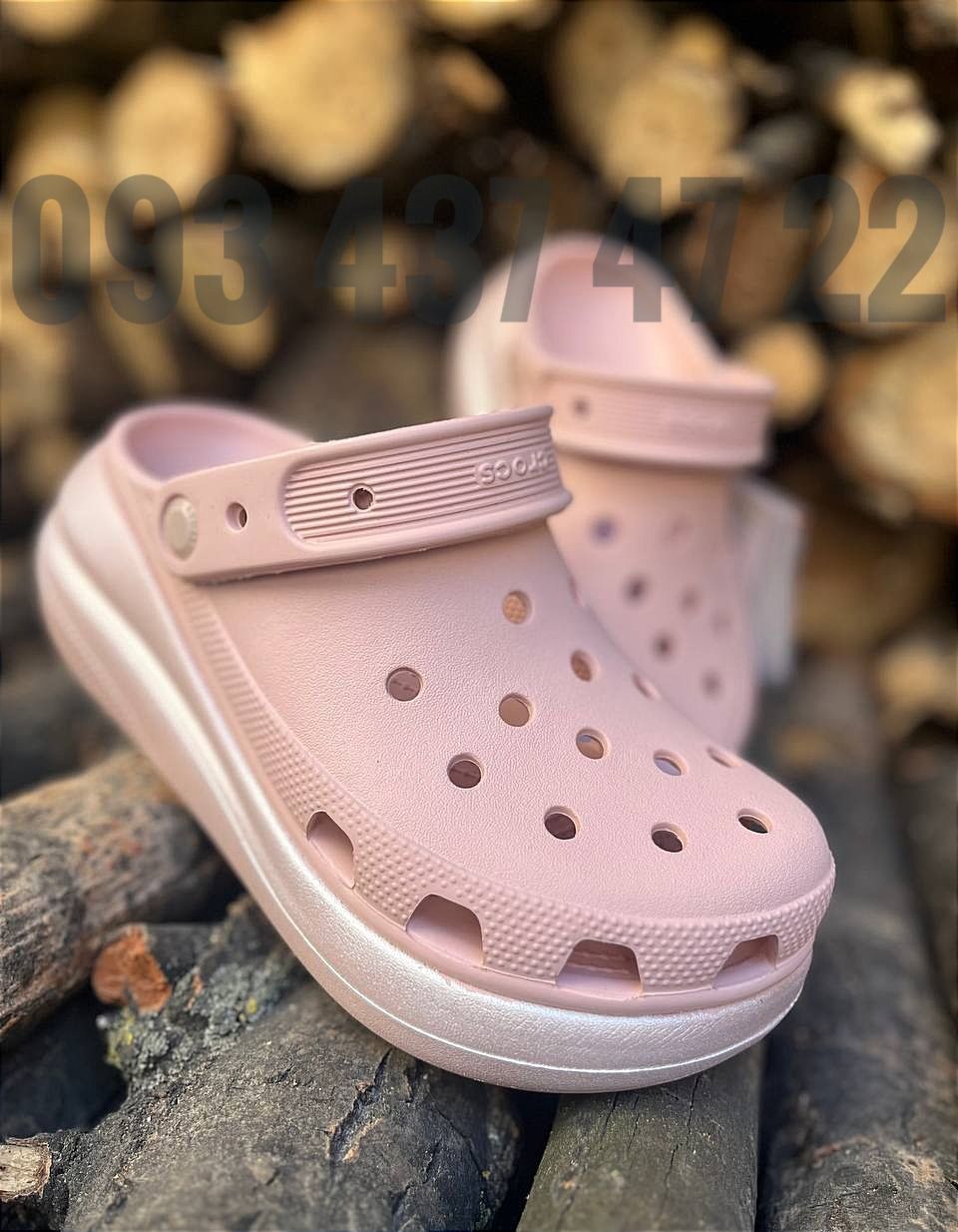 Жіночі Крокси Сабо на Платформі Новий колір Classic Crush Shimmer Pink