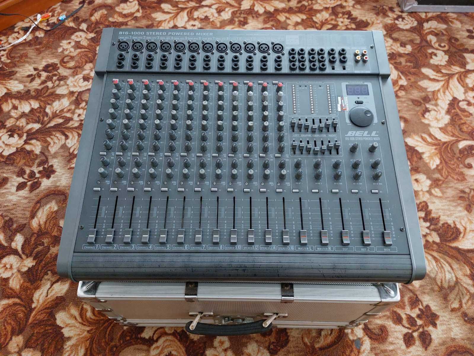 BELL B16 -1000 Stereo Powered Mixer Активний пульт(DYNACORD/RCF/EV/)