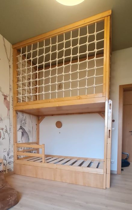 Antresola drewniana łóżko piętrowe 90x200