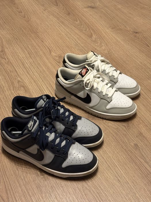 2x Nike Dunk Low - championship grey + lottery pack grey fog