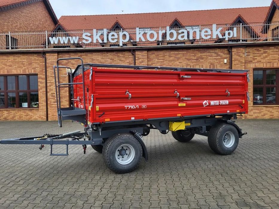 Metal-Fach T710/1  Przyczepa rolnicza wywrotka 6 ton Metal-Fach T710/1 BOGATE WYPOSAŻENIE