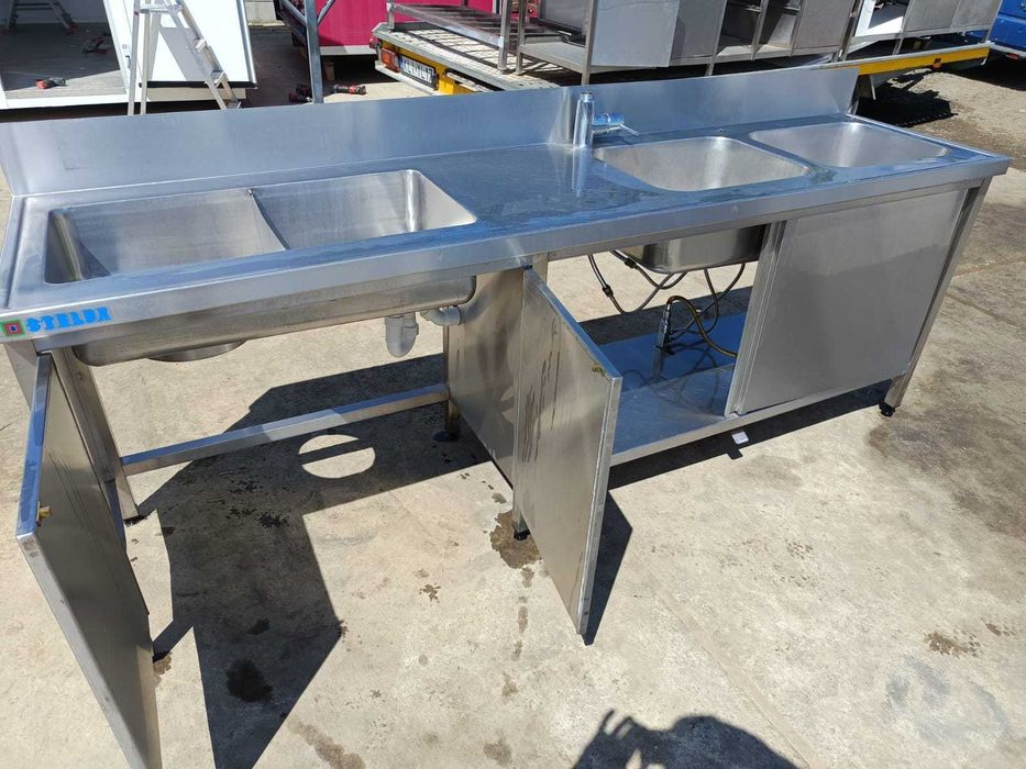 Zlew gastronomiczny nierdzewny