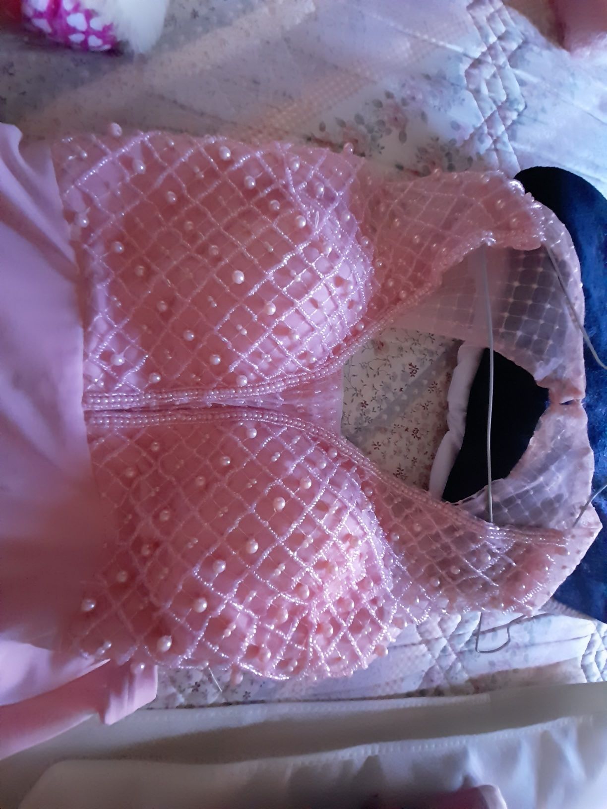 Vestido comprido  em rosa