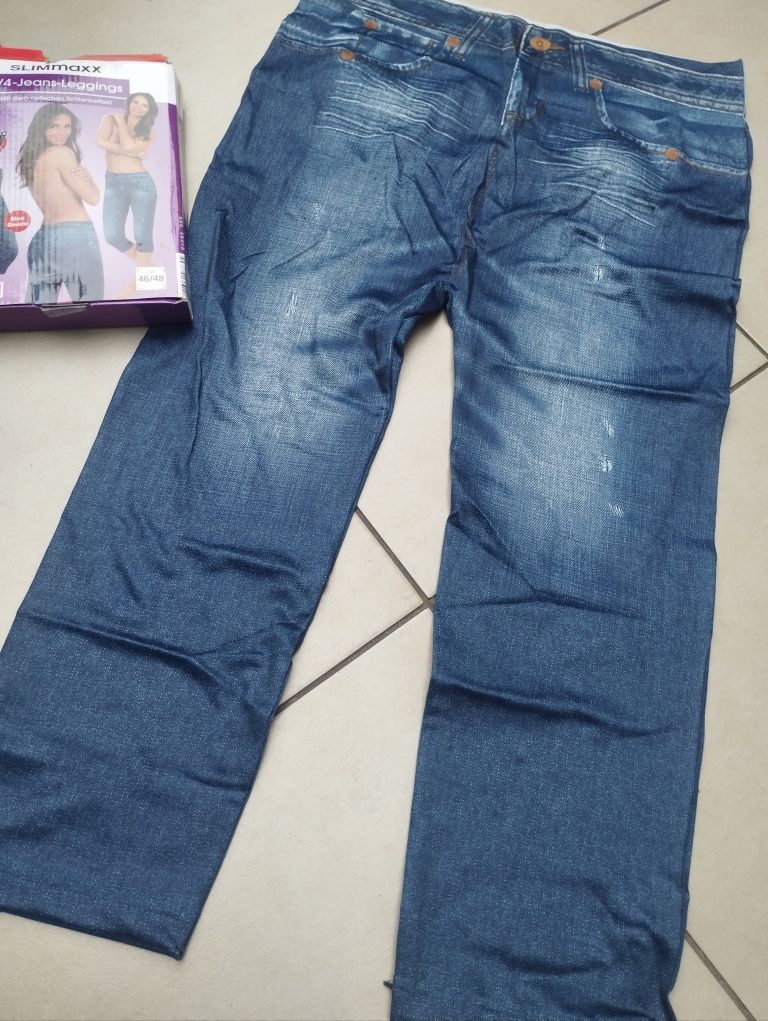Legginsy rozmiar 46/48 niebieskie