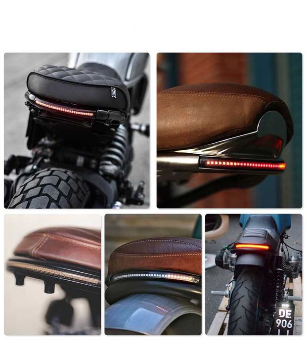 Barra LED com piscas, presença e travão para moto (NOVO)