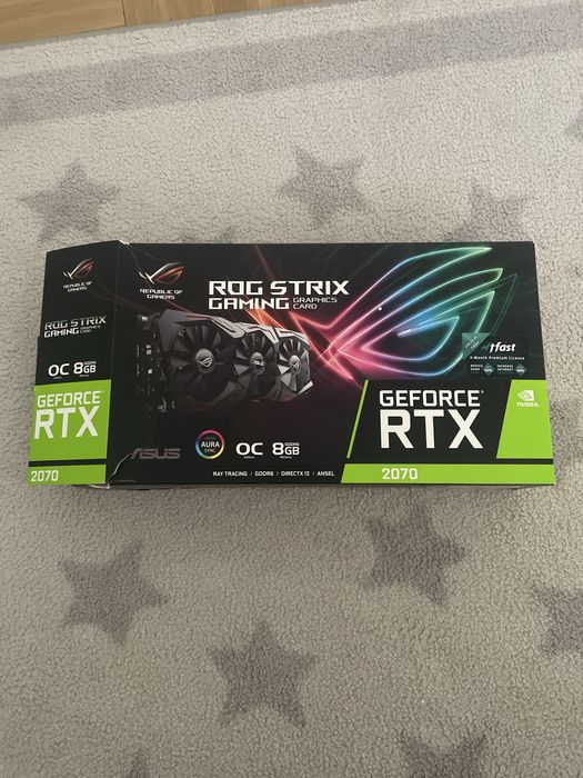 Pudelko od karty graficznej rtx 2070 rog