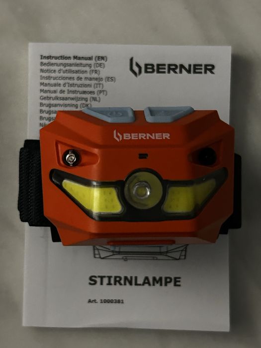 Berner Latarka czolowa Sensor Headlight !!! Nowa !!!