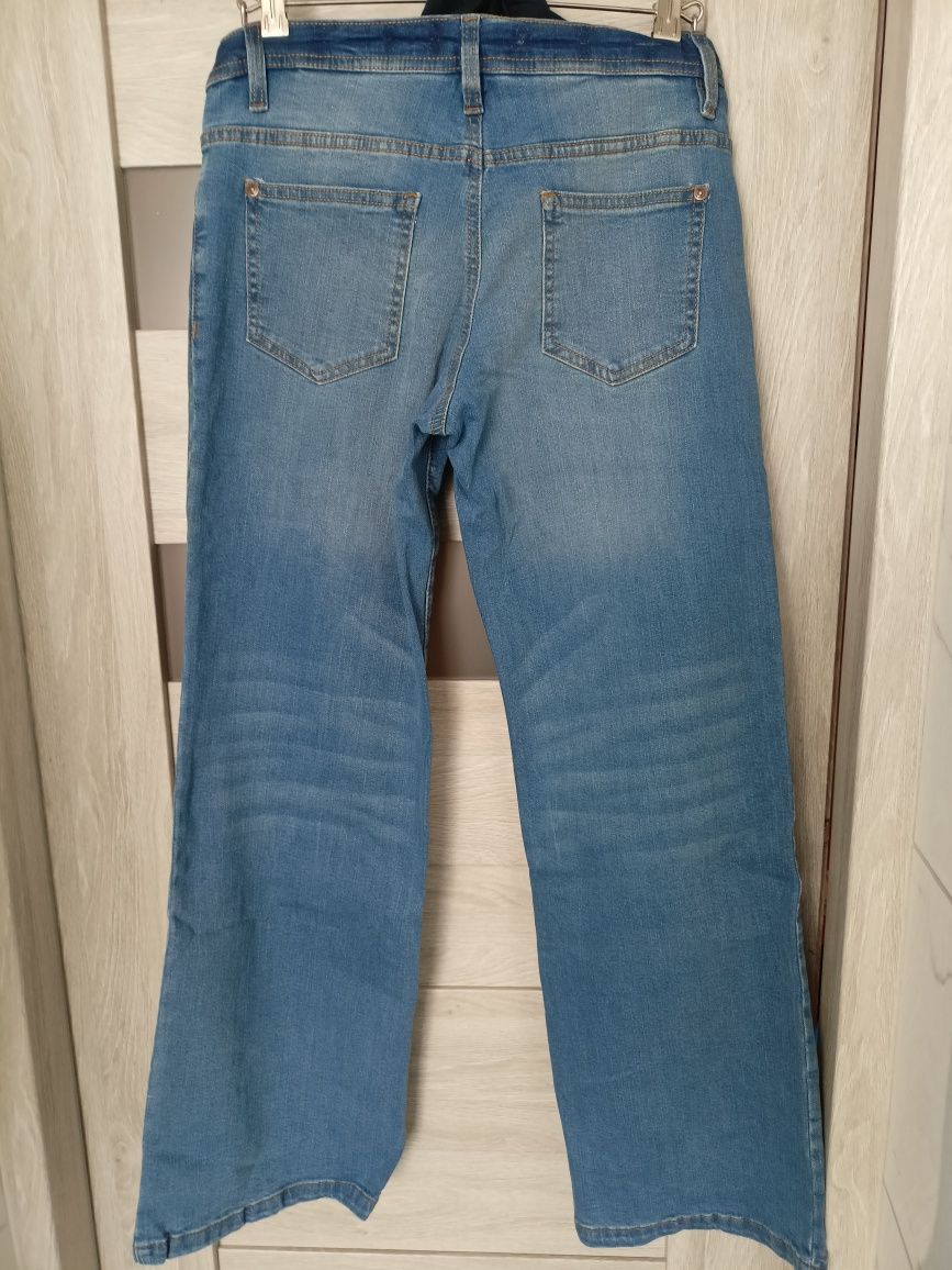Spodnie Jeansy ciążowe szerokie proste 36
