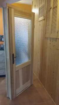Drzwi wewnętrzne 80 z ościeżnicą lite drewno