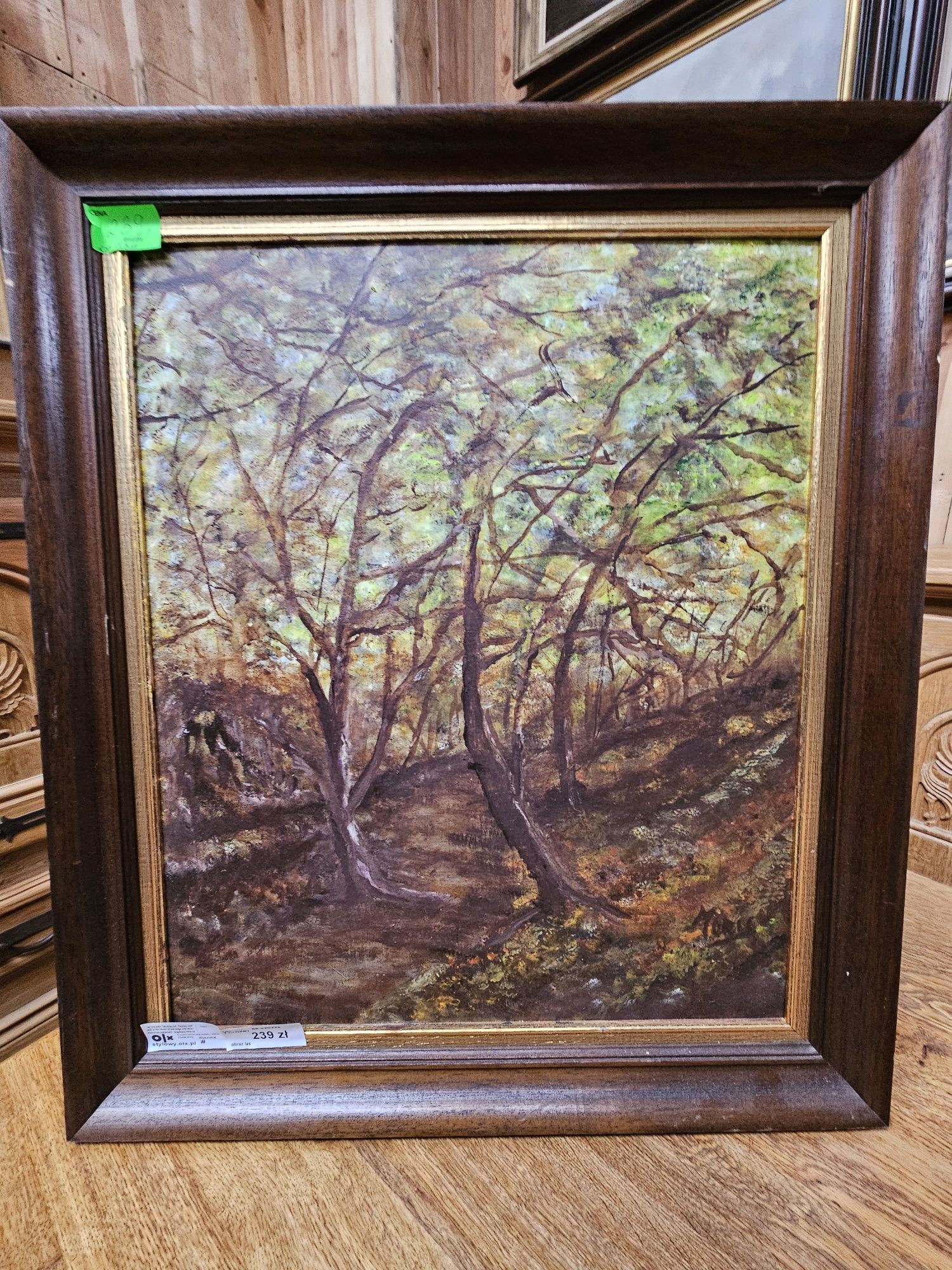 Obraz las drzewa 71 x 61 #867 Antyki Stylowy Węgrów