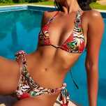 Bikini strój kąpielowy róże tygrys cyrkonie kamienie kryształki s/m