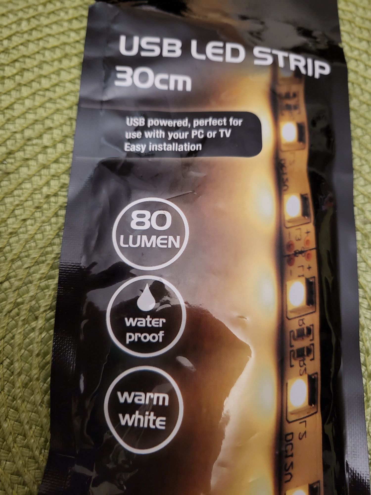 Taśma USB, 30 cm., Led strip,  Nowa