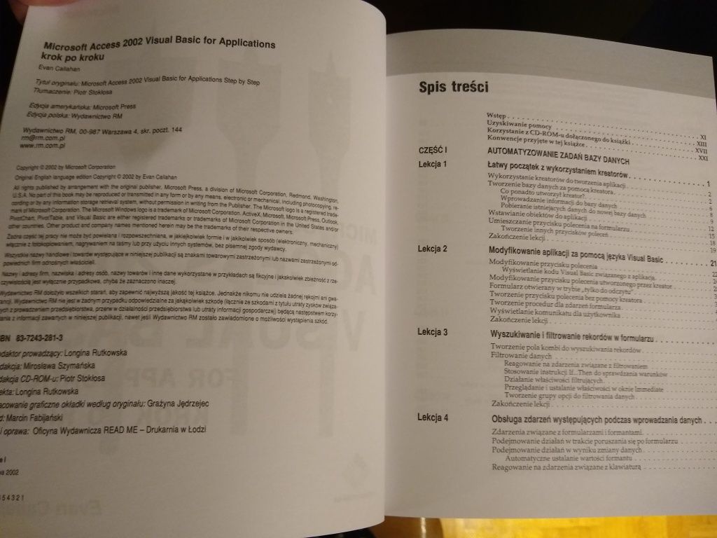 Sprzedam książkę Access 2002 Visual Basic