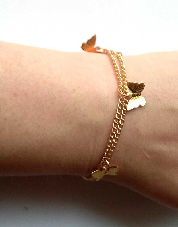Підвіска ланцюжок намисто кулон браслет метелики бабочки чокер