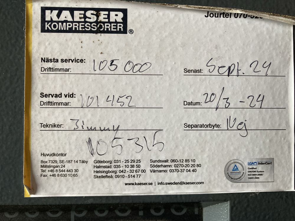 Kompresor śrubowy ATLAS COPCO GA 37 VSD