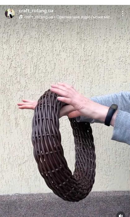 Різдвяний вінок з ротангу, ротангових вінок, новорічний вінок, декор